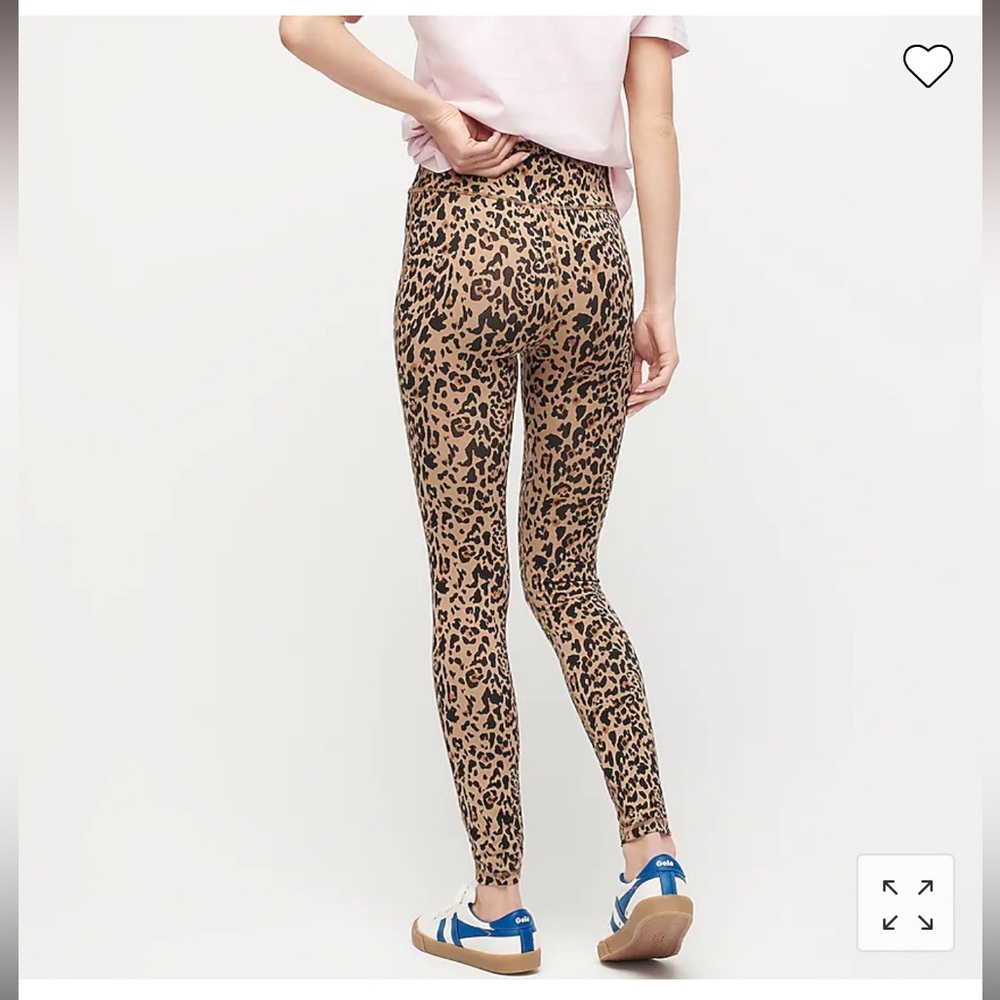 J Crew 7/8 high-rise leggings in leopard
